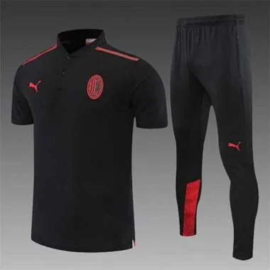 AC Milan Polo blackred Team Badge
