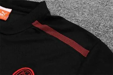 AC Milan Polo blackred Team Badge