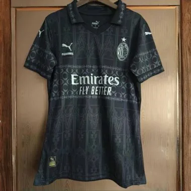 2023/24 AC Milan Fourth Woman Kit Black Lady Shirt