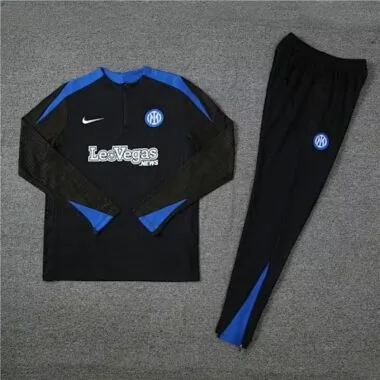2024/25 Inter Milan Long Sleeve Tracksuit Black Training Suits
