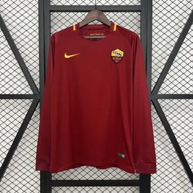 Retro 17-18 Long Sleeve Roma Home S-XXL Cheap Football Jersey Wholesale Yupoo