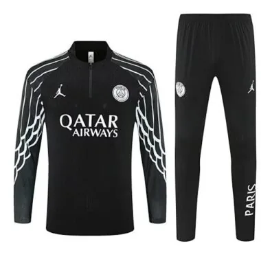 25-26 PSG Black Half Zipper Tracksuit Jackets Yupoo