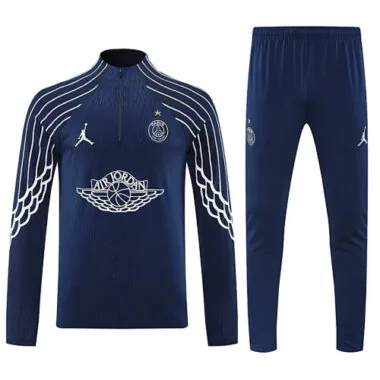 25-26 PSG Blue Half Zipper Tracksuit Jackets Yupoo