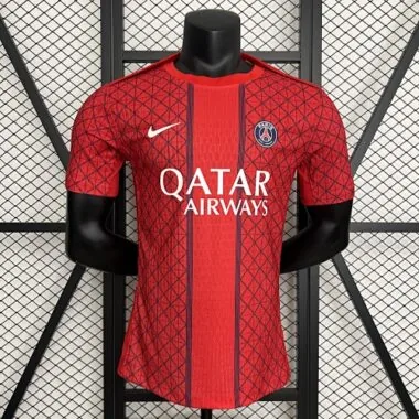 25-26 PSG Pre-Match Red Kit Player Version Shirt AAAAJersey Wholesale Yupoo