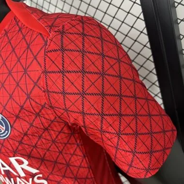 25-26 PSG Pre-Match Red Kit Player Version Shirt AAAAJersey Wholesale Yupoo