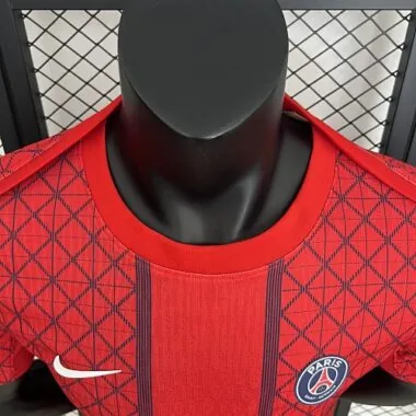 25-26 PSG Pre-Match Red Kit Player Version Shirt AAAAJersey Wholesale Yupoo