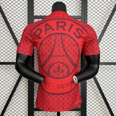 25-26 PSG Pre-Match Red Kit Player Version Shirt AAAAJersey Wholesale Yupoo