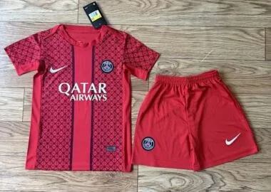 25-26 Kids PSG Pre-Match Football Jersey 16-28