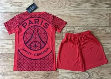 Camisola de futebol pré-jogo do PSG para crianças, tamanhos 16-28, 25-26