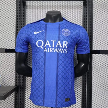 25-26 PSG Pre-Match Blue Kit Player Version Shirt AAAAJersey Wholesale Yupoo