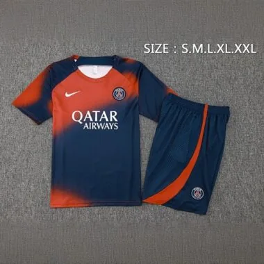 23-24 PSG Pre-Match Kits Red&Navy Training Suits