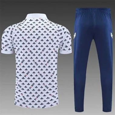 Polo Jordan PSG white sapphire blue print