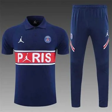 Polo Jordan PSG sapphire blue chest print
