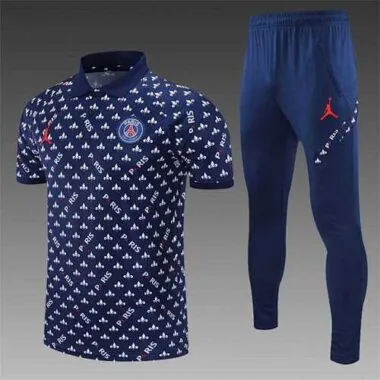 Polo Jordan PSG sapphire blue and white print