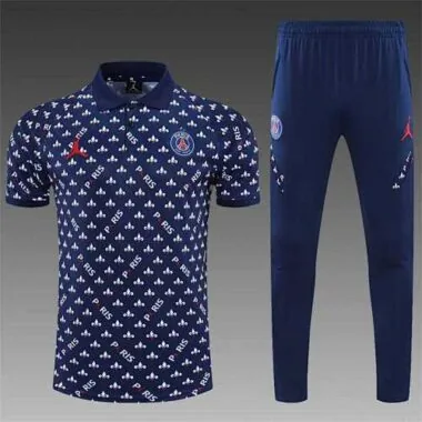 Polo Jordan PSG sapphire blue and white print