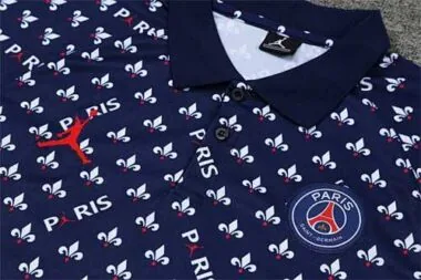Polo Jordan PSG sapphire blue and white print