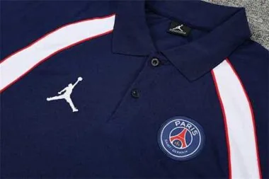 Polo Jordan PSG azul safira e branco