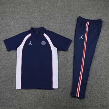 Polo Jordan PSG azul safira e branco