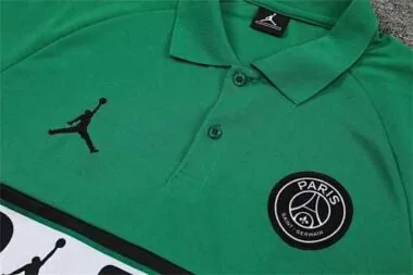 Polo Jordan PSG green corsage