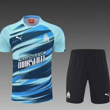 25-26 Marseille Short Sleeve Training Kit Tracksuit Yupoo