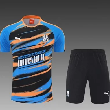25-26 Marseille Short Sleeve Training Kit Tracksuit Yupoo