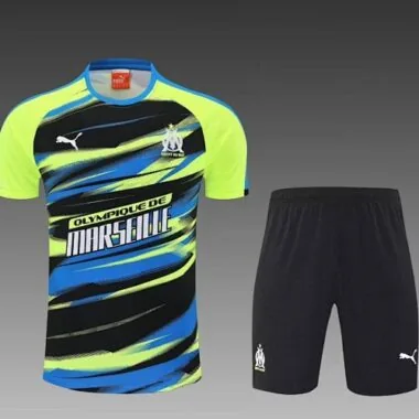 25-26 Marseille Short Sleeve Training Kit Tracksuit Yupoo