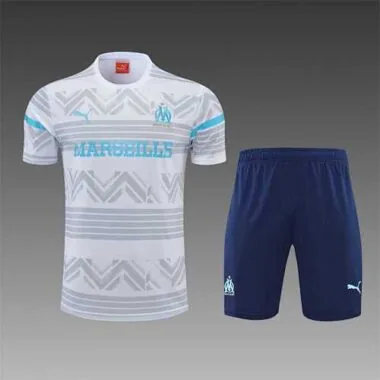 22-23 Marseille vest training suit kit dark blue white1684405084000
