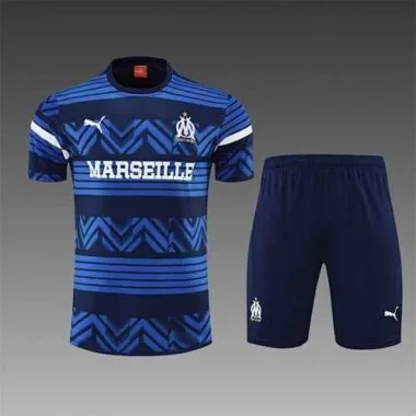 22-23 Marseille training suit short sleeve kit blue