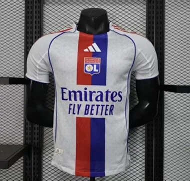 25-26 Player Lyon Home Kit Cheap Football Jersey Wholesale Yupoo