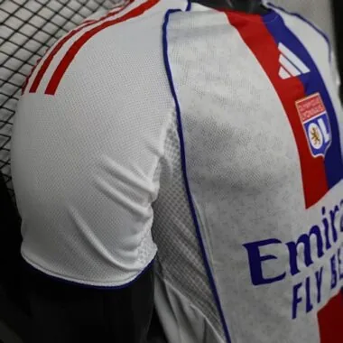 25-26 Player Lyon Home Kit Cheap Football Jersey Wholesale Yupoo
