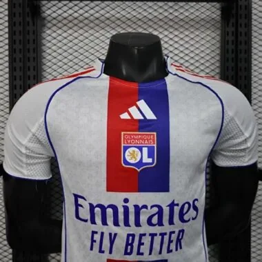 25-26 Player Lyon Home Kit Cheap Football Jersey Wholesale Yupoo