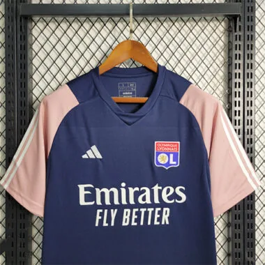 23-24 Lyon Blue Training Suit Size S-XXL Soccer Jersey