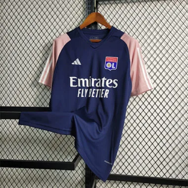 23-24 Lyon Blue Training Suit Size S-XXL Soccer Jersey