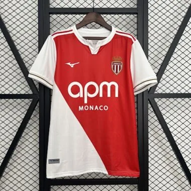 25-26 AS Monaco Home Kit Cheap Football Jersey Wholesale Yupoo