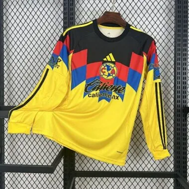 25-26 Club America Home Kit Long Sleeves S-2XL Cheap Football Jersey Wholesale Yupoo