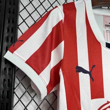 Camisa feminina do equipamento de casa do Chivas 24-25