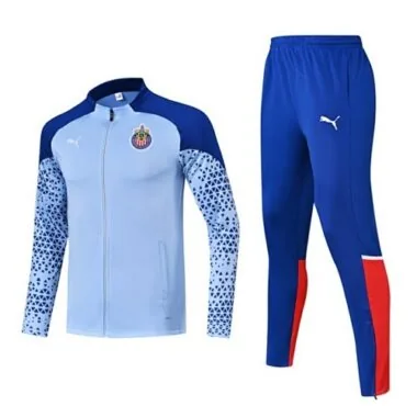 23-24 Survêtements d'entraînement du Chivas Guadalajara : vestes bleues à manches longues
