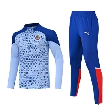Maillots d'entraînement à manches longues bleus « Training Suite » du Chivas Guadalajara (23-24)