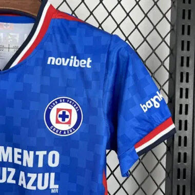 25-26 Kinderthuisuitrusting Cruz Azul met sponsor – Goedkope voetbalshirts groothandel Yupoo