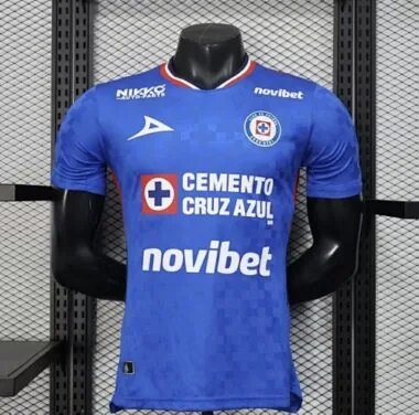 25-26 Player Cruz Azul Home Kit With Sponsor S-3XL Cheap Football Jersey Wholesale Yupoo