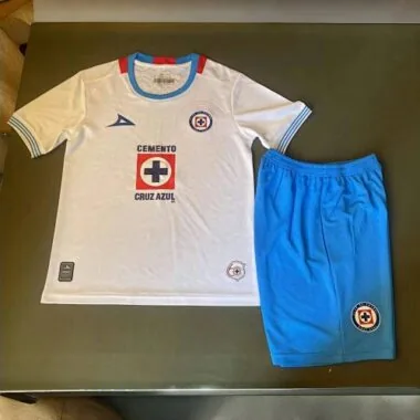 24-25 Cruz Azul Away Kid Kits Youth Apparels