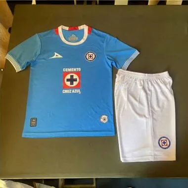 24-25 Cruz Azul Home Kid Kits Youth Apparels