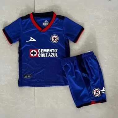 23-24 Cruz Azul Home Kids Kit Children Suits