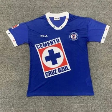 1996 Cruz Azul Home Blue Retro Kit Vintage Shirt