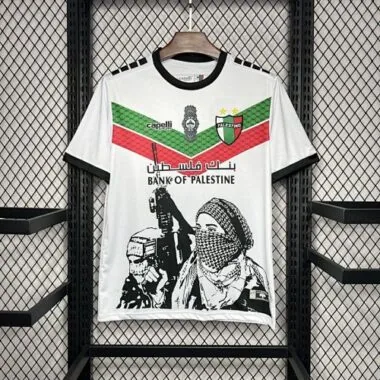 24-25 Palestino White Graffiti Soccer Jerseys Yupoo S-4XL