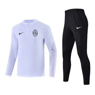 2023/24 Sporting Lisbon Long Sleeve Kits White Training Suits Football Jerseys