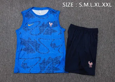 2025 France Sleeveless Training Kits Tracksuits Cheap Jersey Wholesale Yupoo