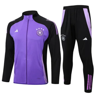 A731# 2024/25 Germany purple with black stripe full zipper jacket tracksuit
