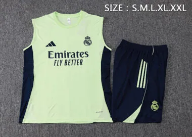 25-26 Real Madrid Sleeveless Training Kits Tracksuits Cheap Football Jersey Wholesale Yupoo