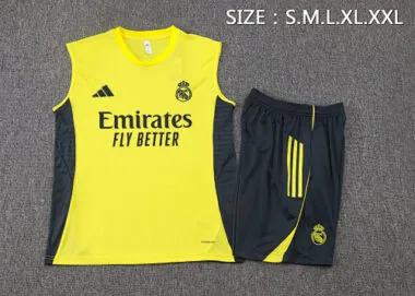25-26 Real Madrid Sleeveless Training Kits Tracksuits Cheap Football Jersey Wholesale Yupoo
